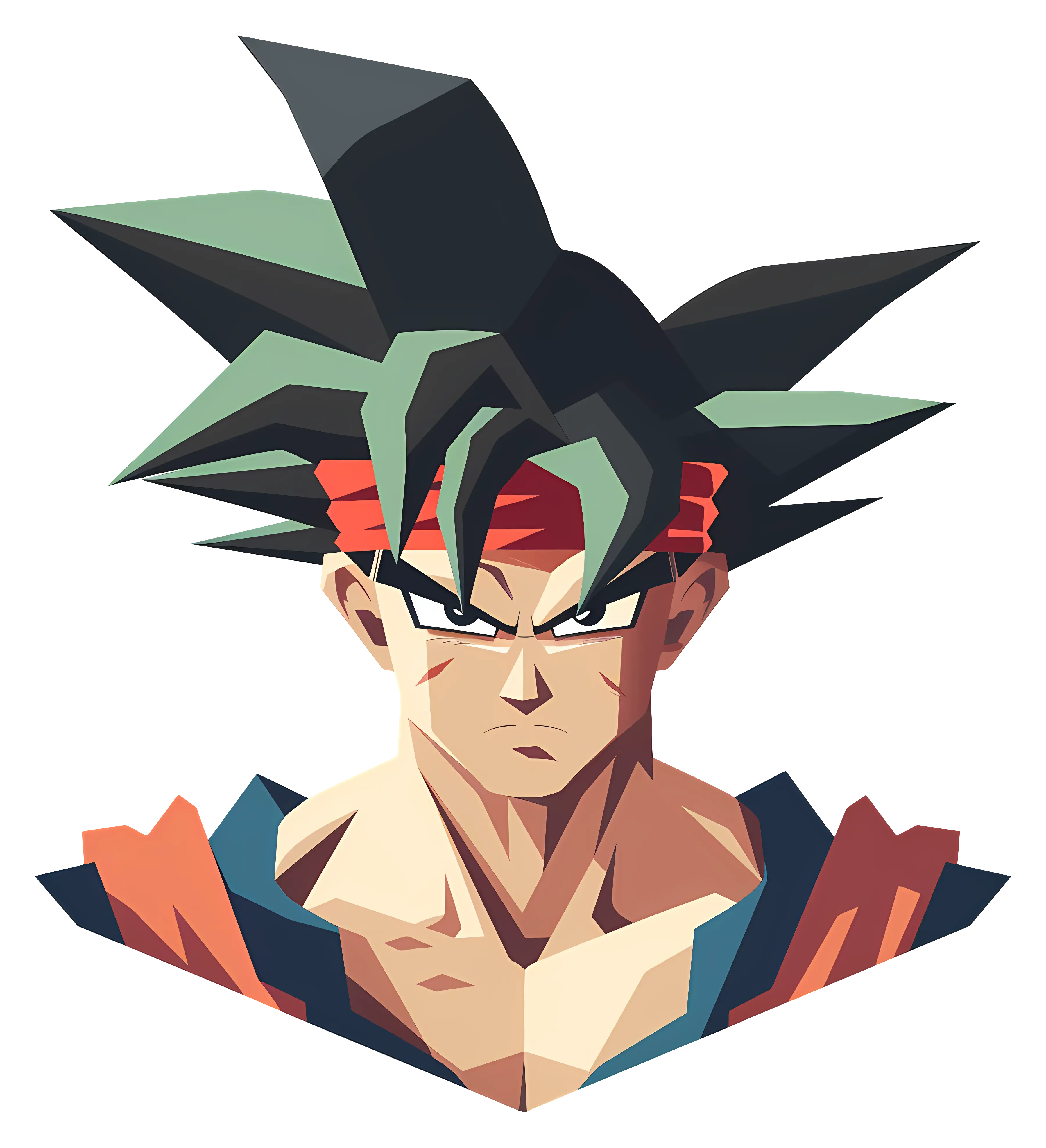 Cartoon Warrior Character in Angular Style
