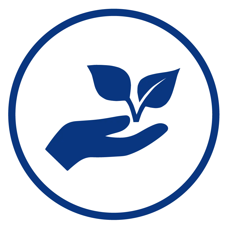 Hand Holding Plant Eco Symbol