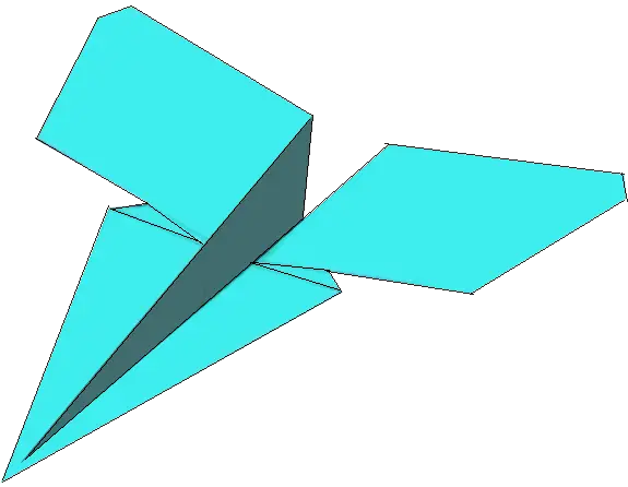 Blue Paper Plane for Creative Play