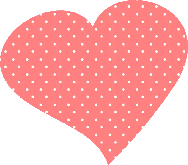 Pink Polka Dot Heart