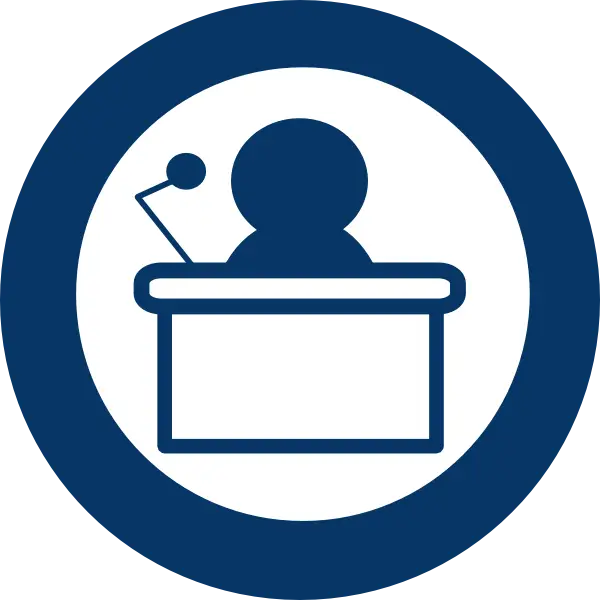Speaker at Podium Icon