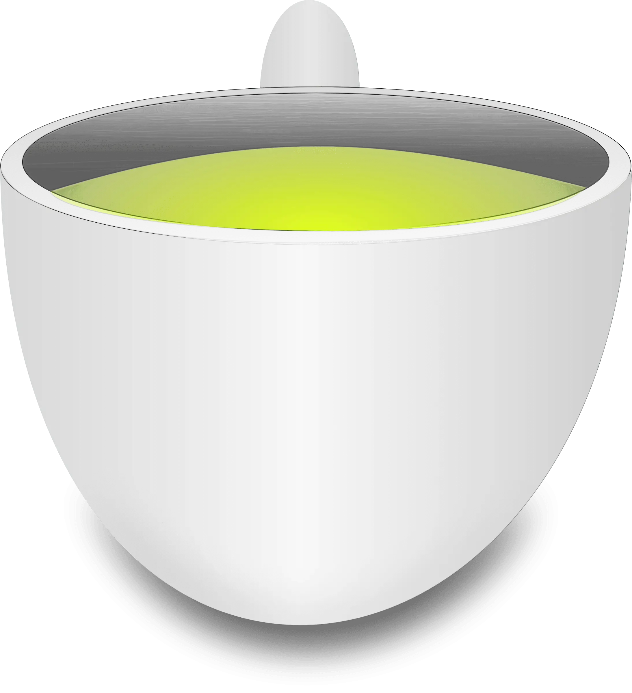 White Cup with Refreshing Green Beverage