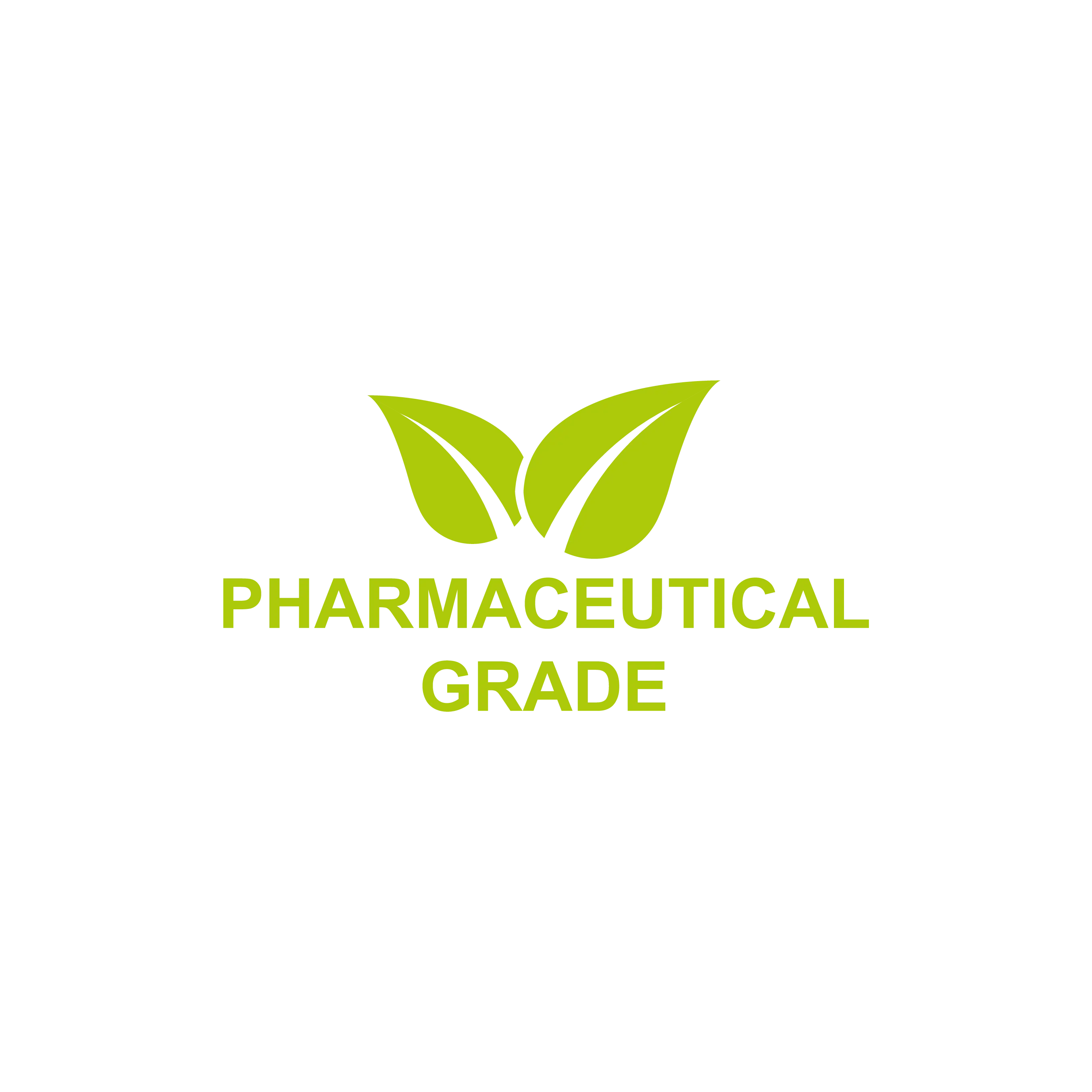 Pharmaceutical Grade Logo with Green Leaves