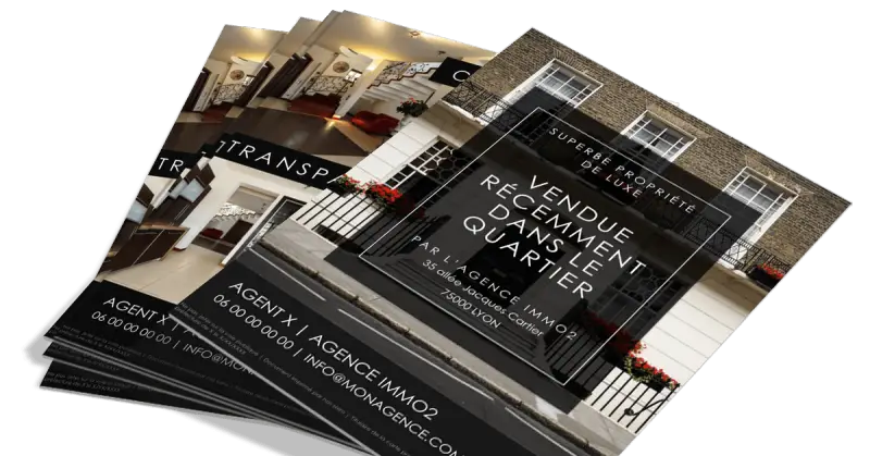 Stack of Real Estate Marketing Brochures