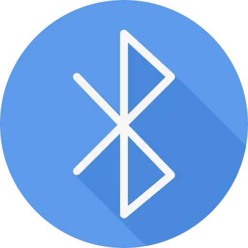 Bluetooth Logo Icon in Blue Circle Design