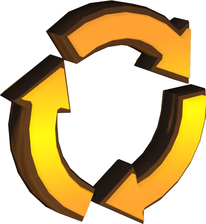 Orange 3D Circular Arrows