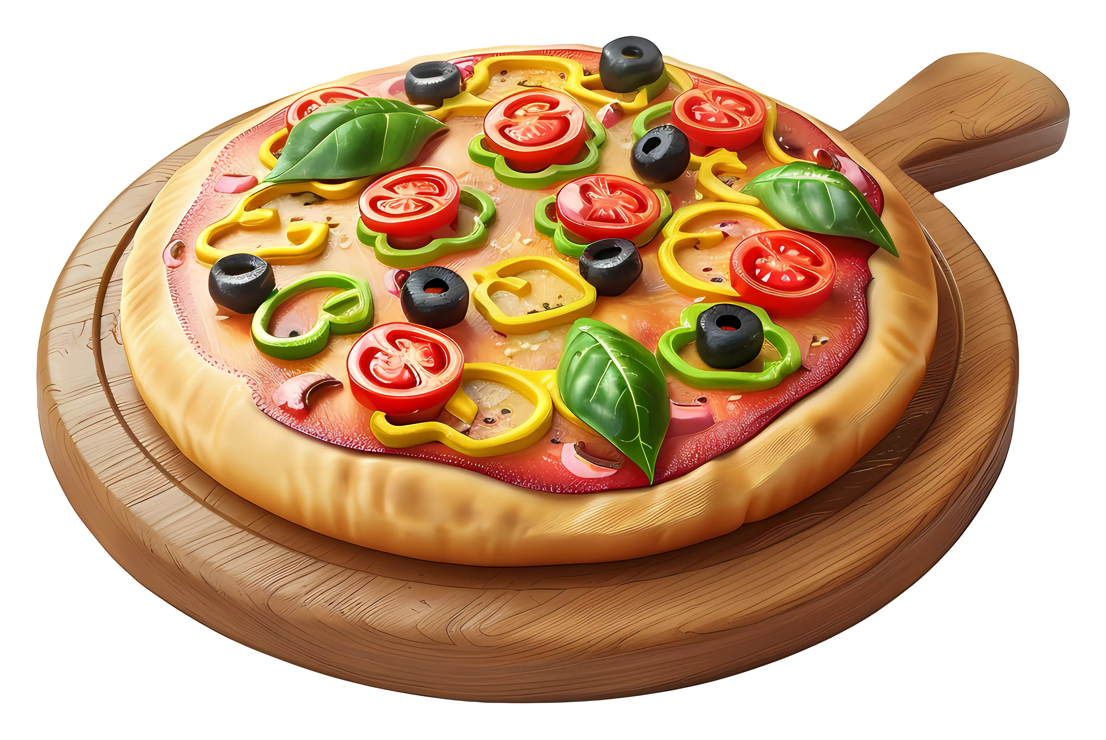 Freshly Baked Vegetarian Pizza with Toppings