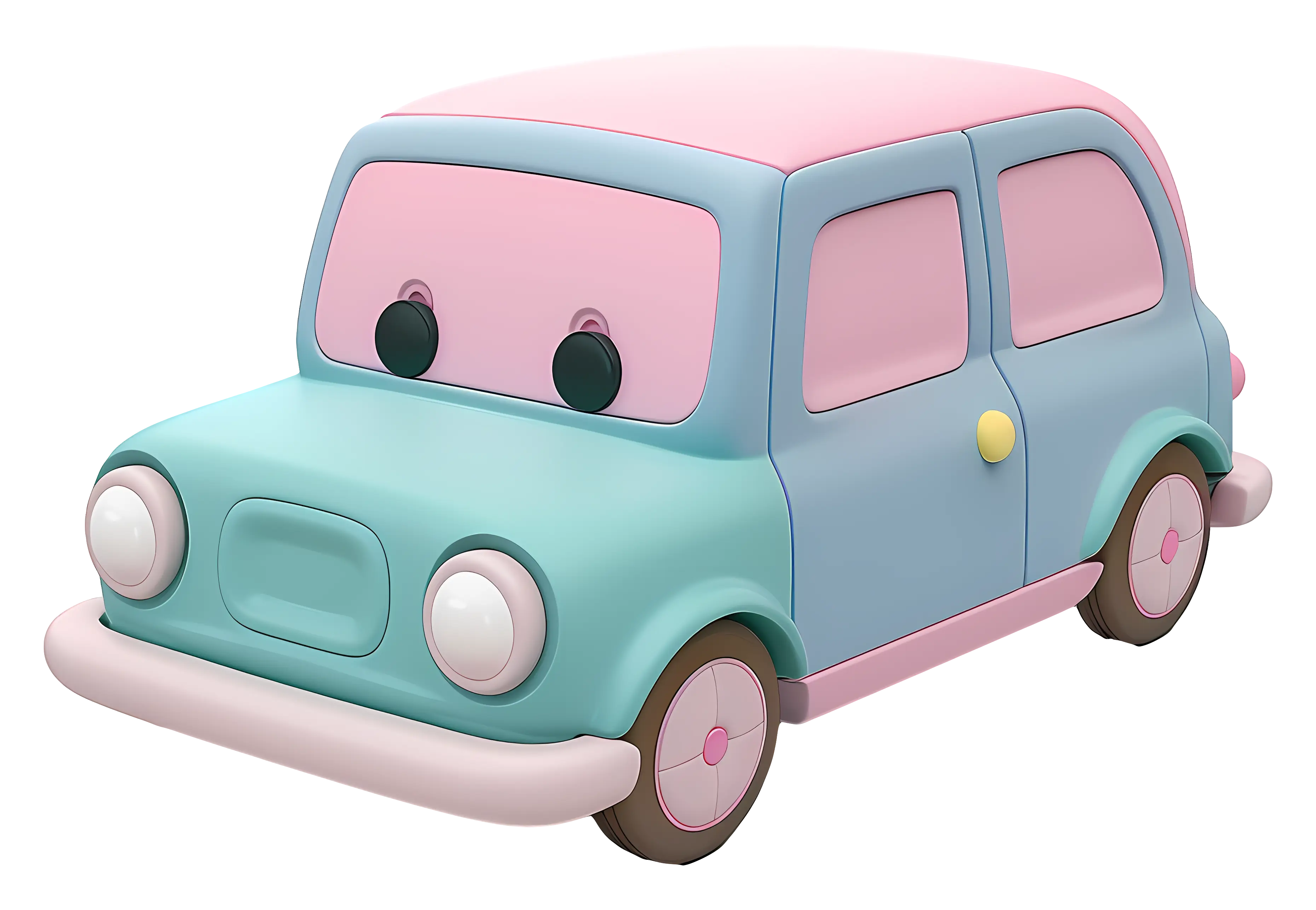 Pastel Colored Cute Toy Car