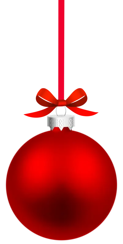 Red Christmas Ornament with Ribbon