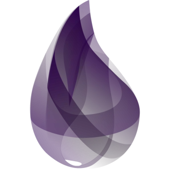 Abstract Purple Water Droplet