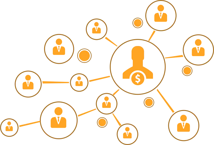 Network Diagram with Linked Nodes