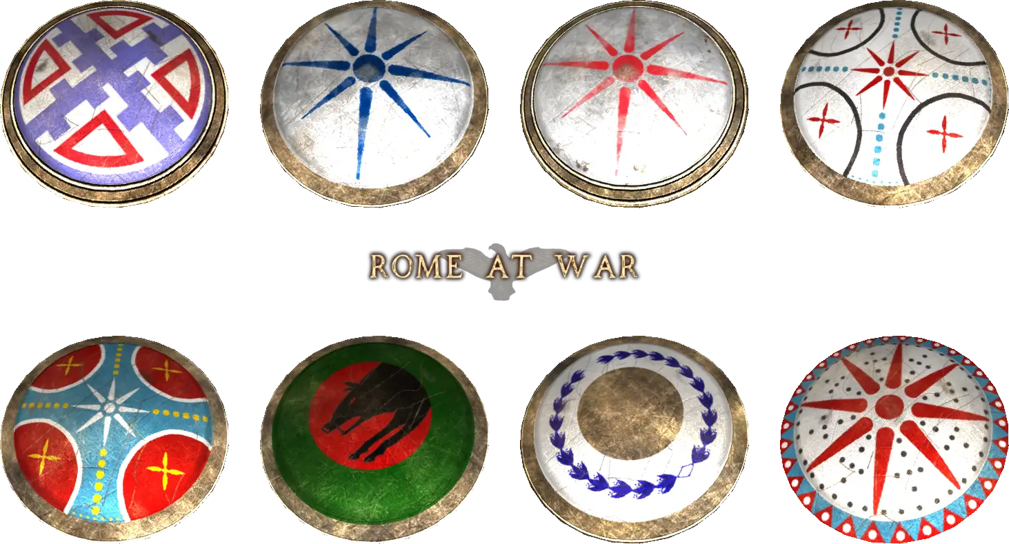 Colorful Roman Shields Collection