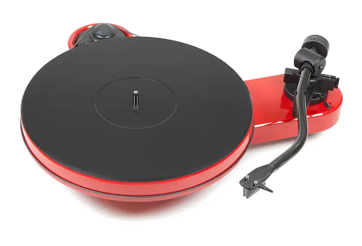 Red Turntable Record Player Illustration