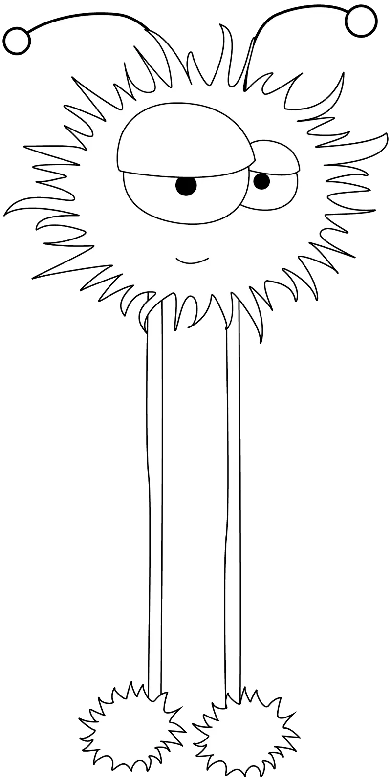 Cute Fuzzy Monster Character