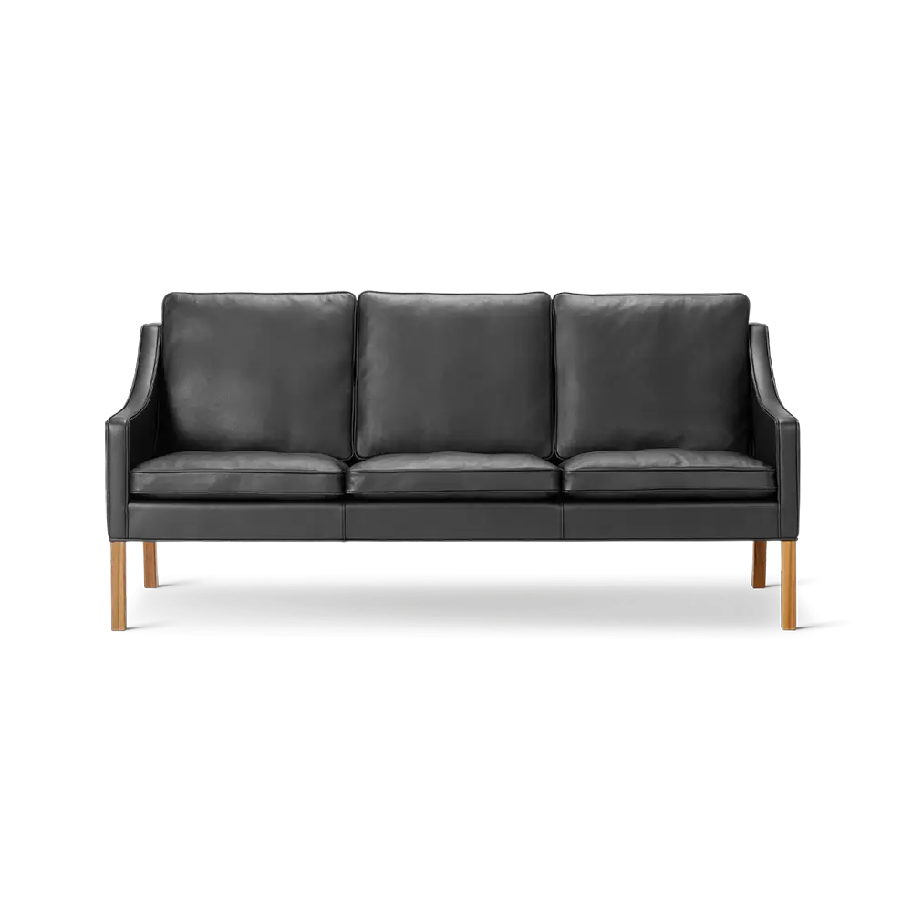 Stylish Black Leather Sofa for Modern Living Spaces
