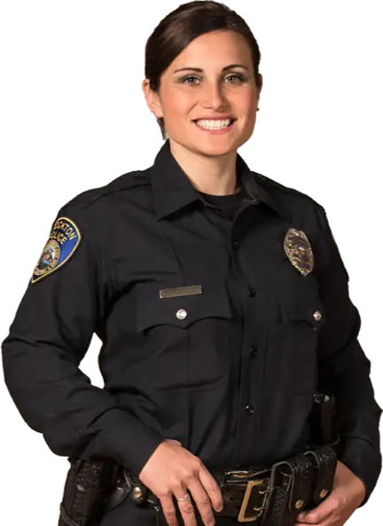 Smiling Police Officer in Uniform