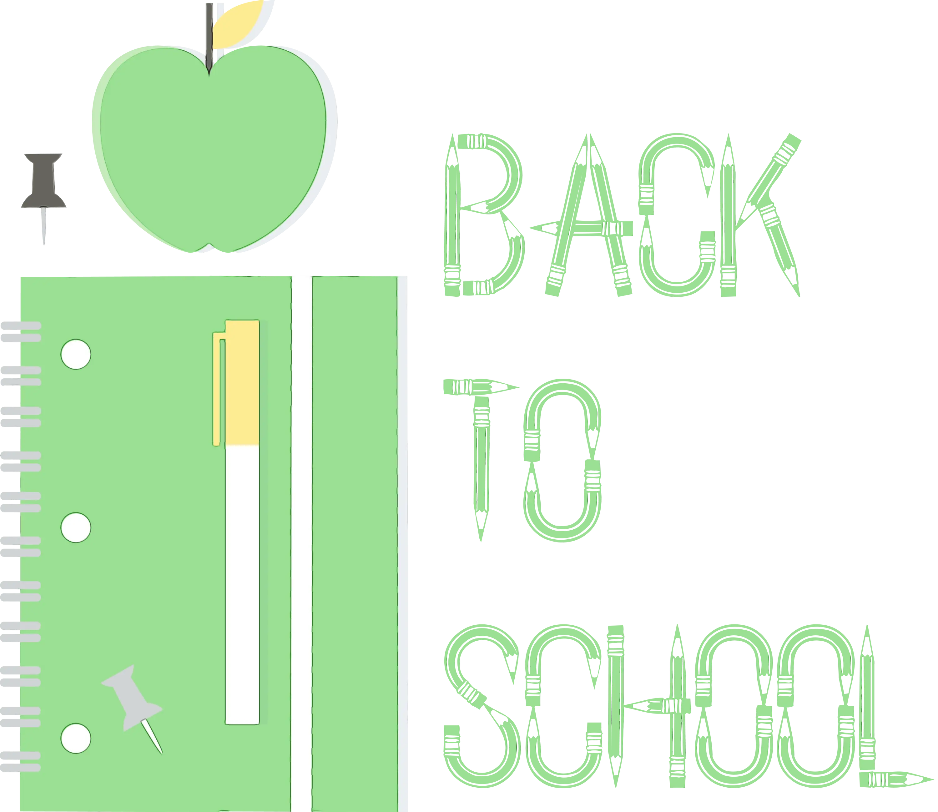 Back to School Text with Supplies