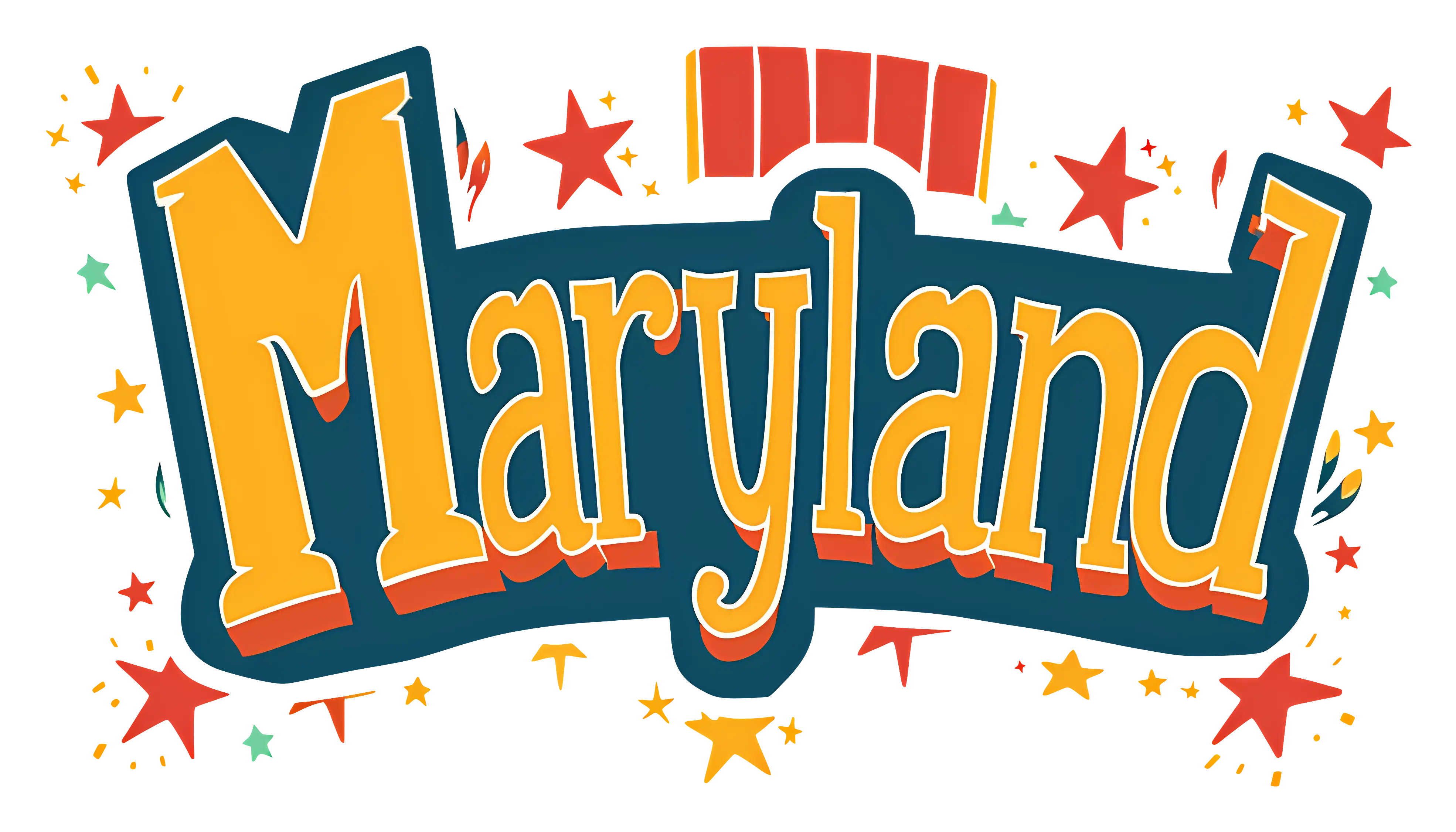 Colorful Maryland State Logo Design