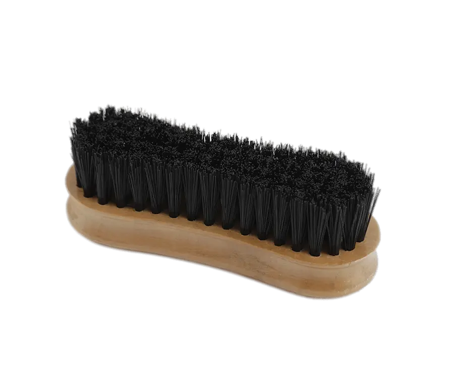 Wooden Cleaning Brush with Black Bristles