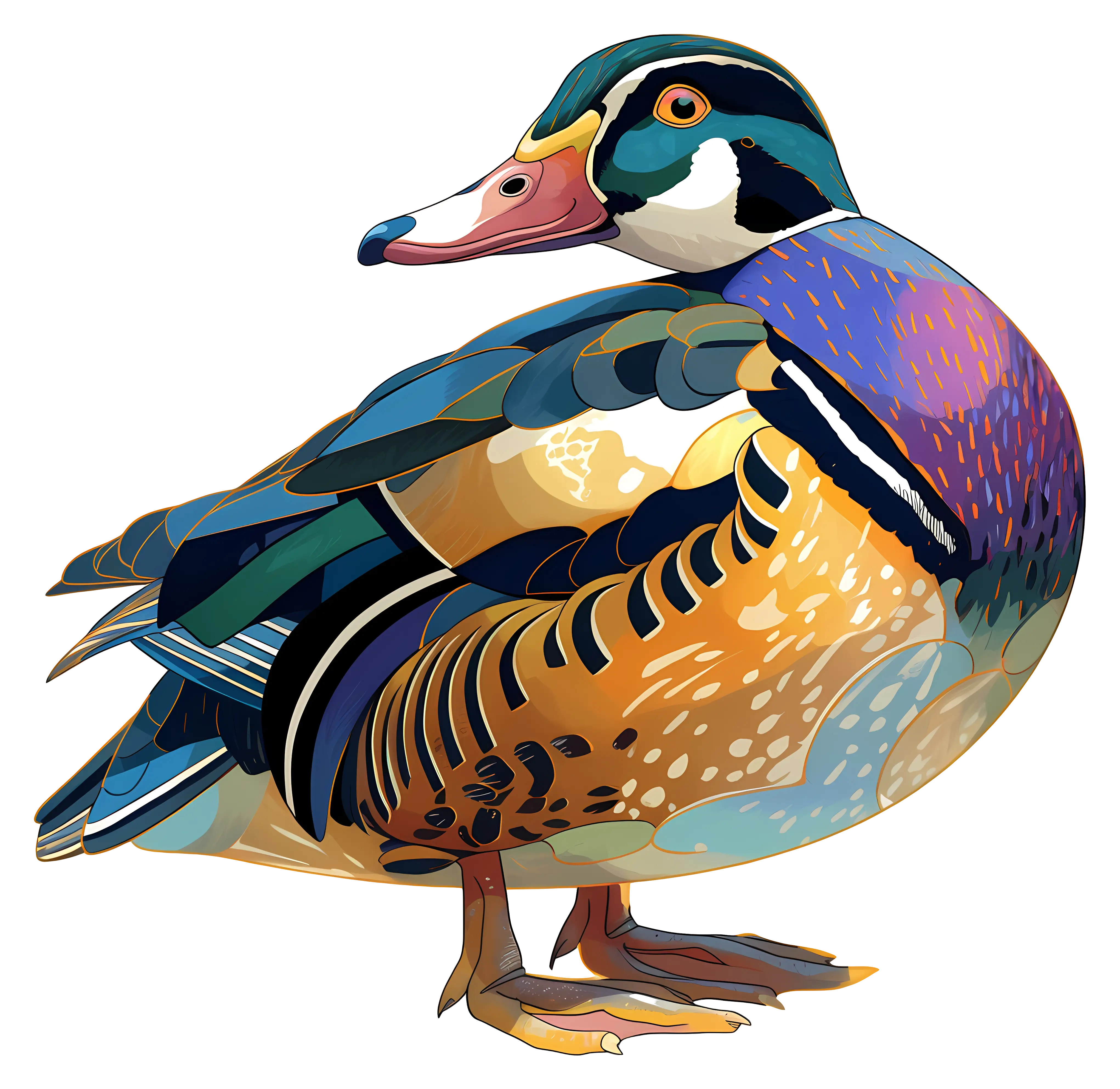 Colorful Duck Illustration