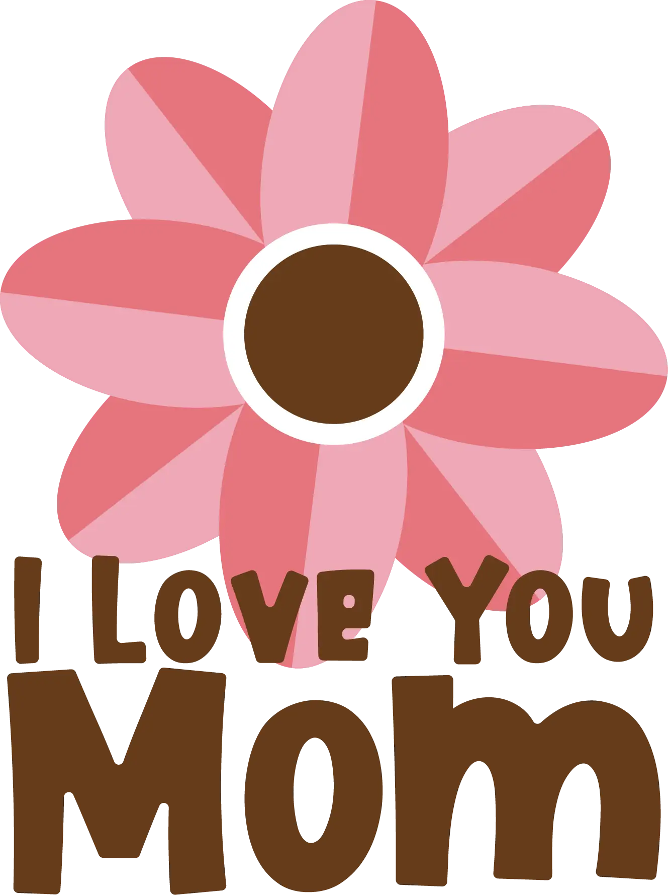 Pink Flower Design with Sweet Message for Mother&#039;s Day