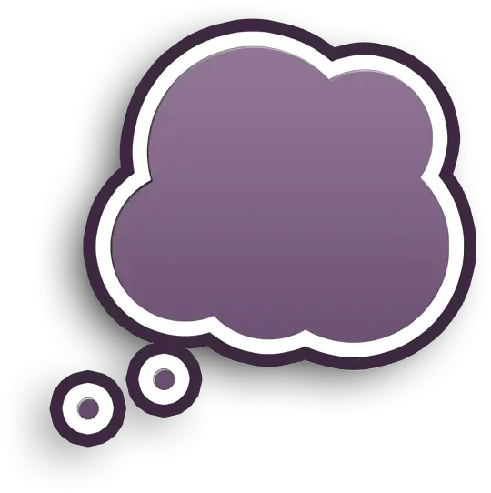 Purple Thought Bubble Icon