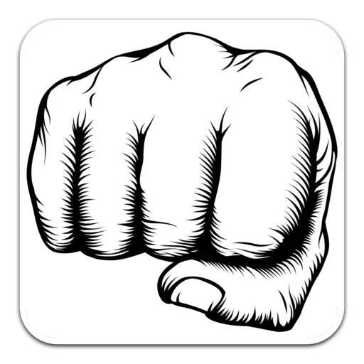 Black and White Fist Drawing