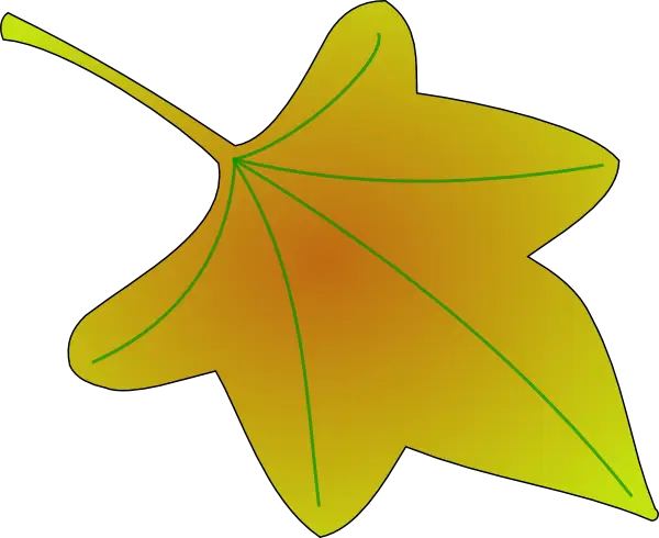 Yellow Autumn Leaf Design
