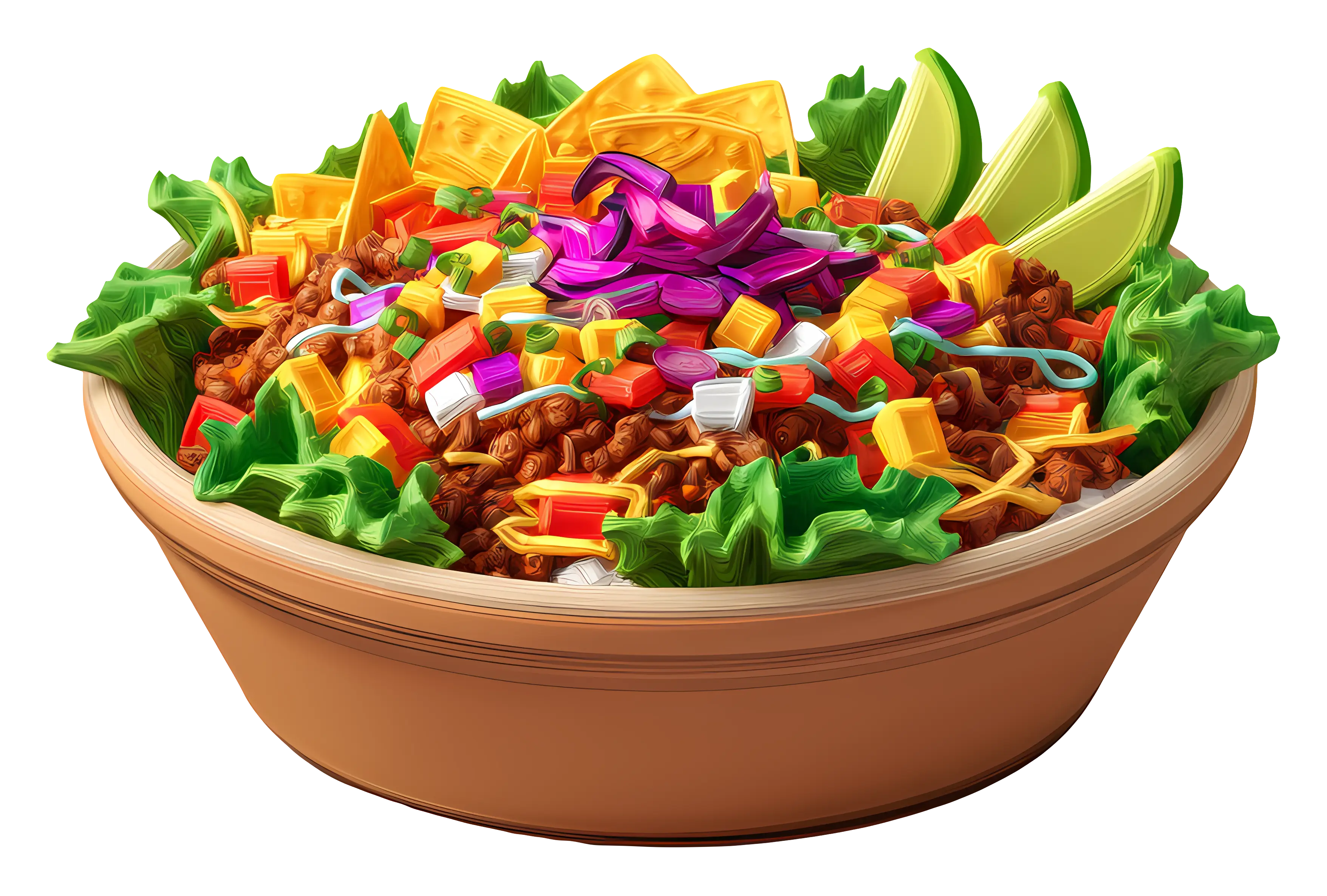 Colorful Taco Salad Bowl