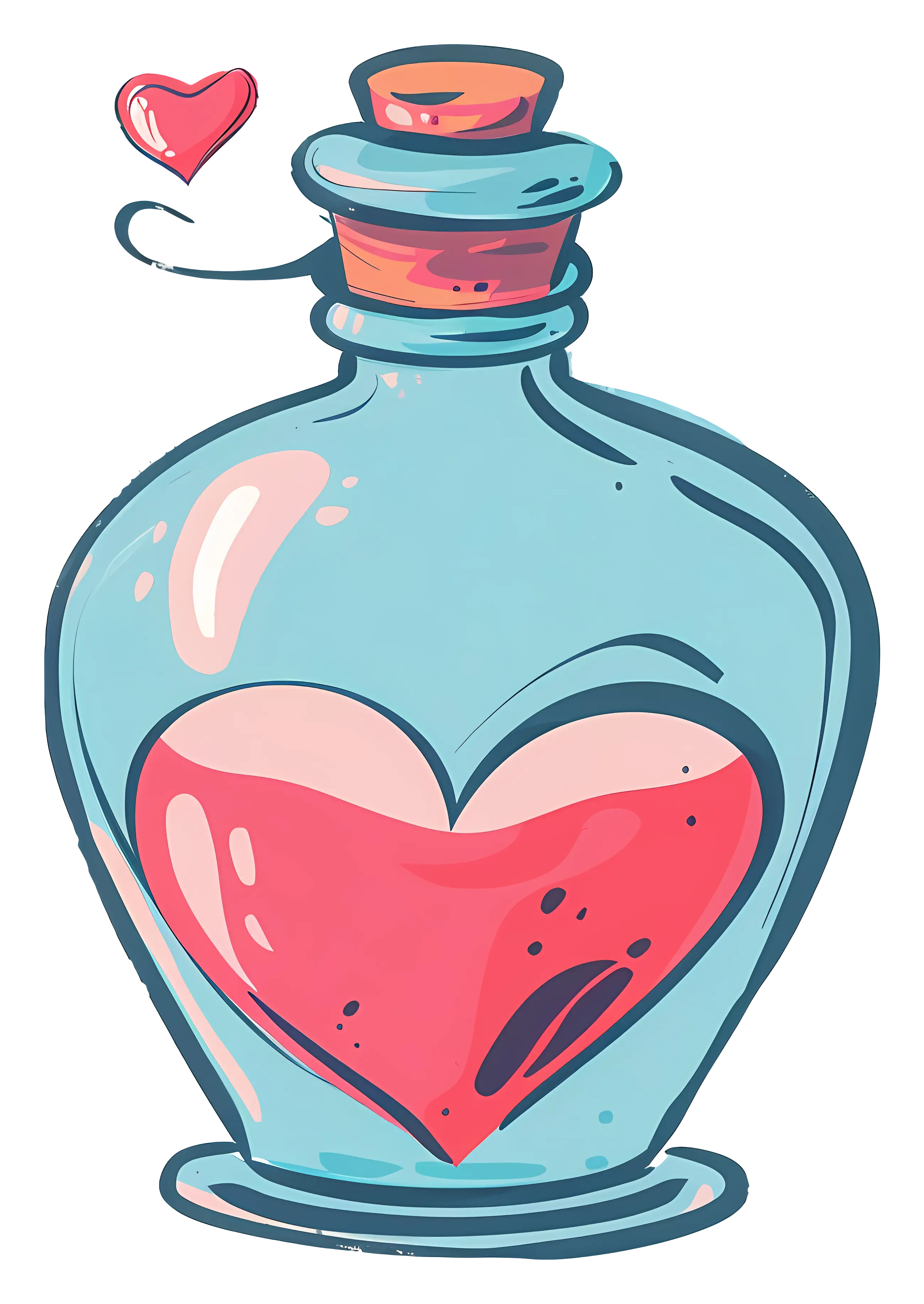 Love Potion Bottle with Heart