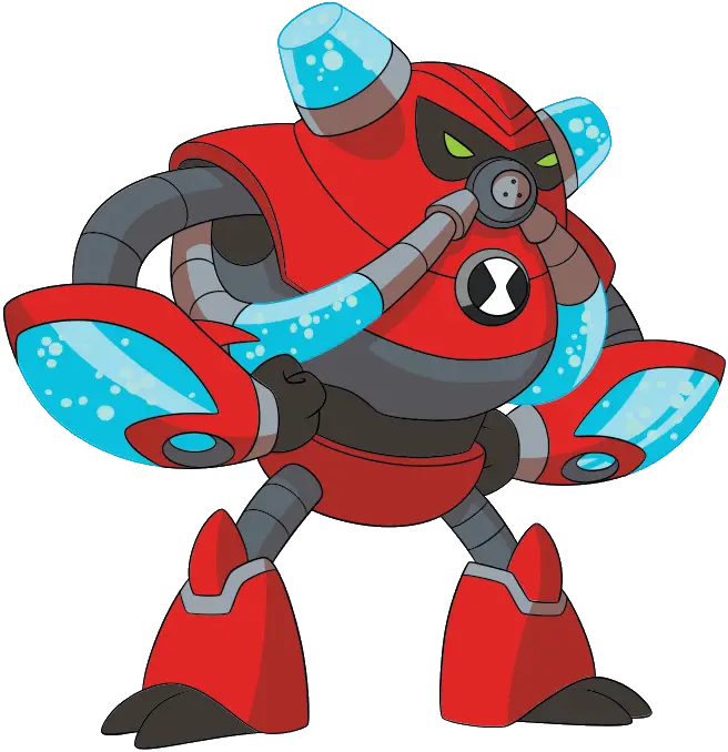 Red Armored Robot Character