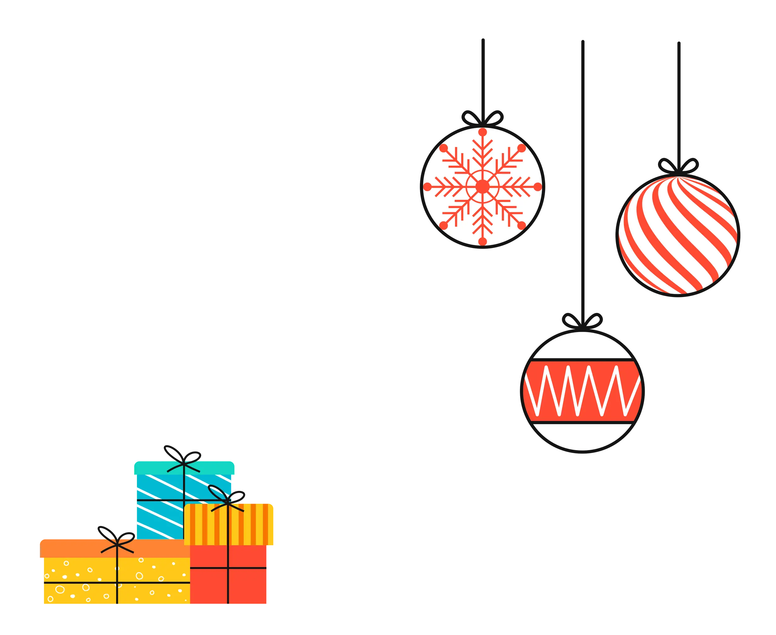 Ornaments and Gifts for Christmas Decoration