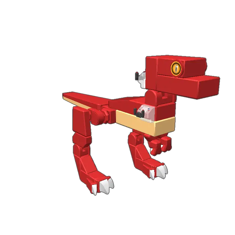 Blocky Red Robot Toy
