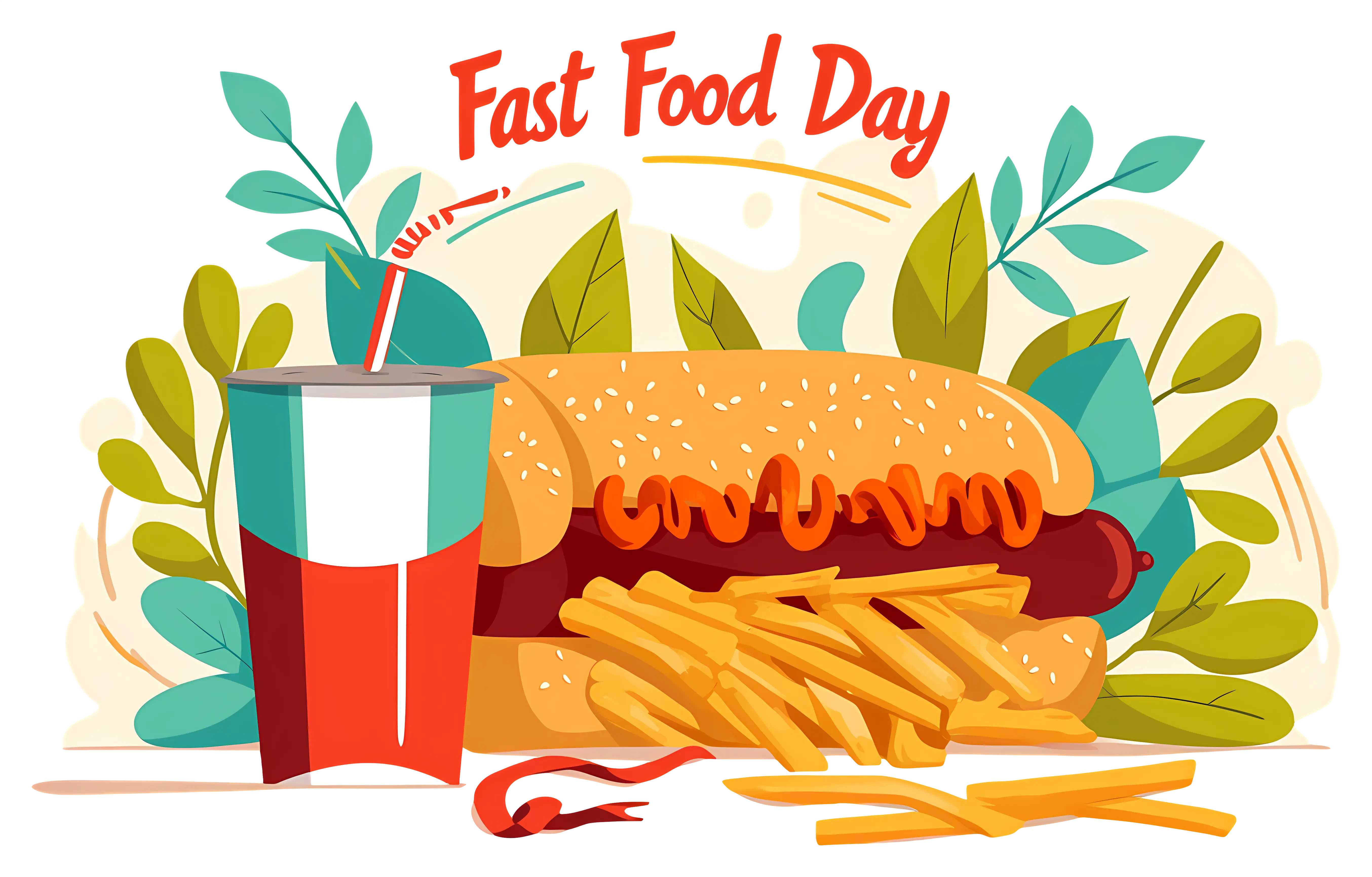 Delicious Fast Food Meal for Fast Food Day