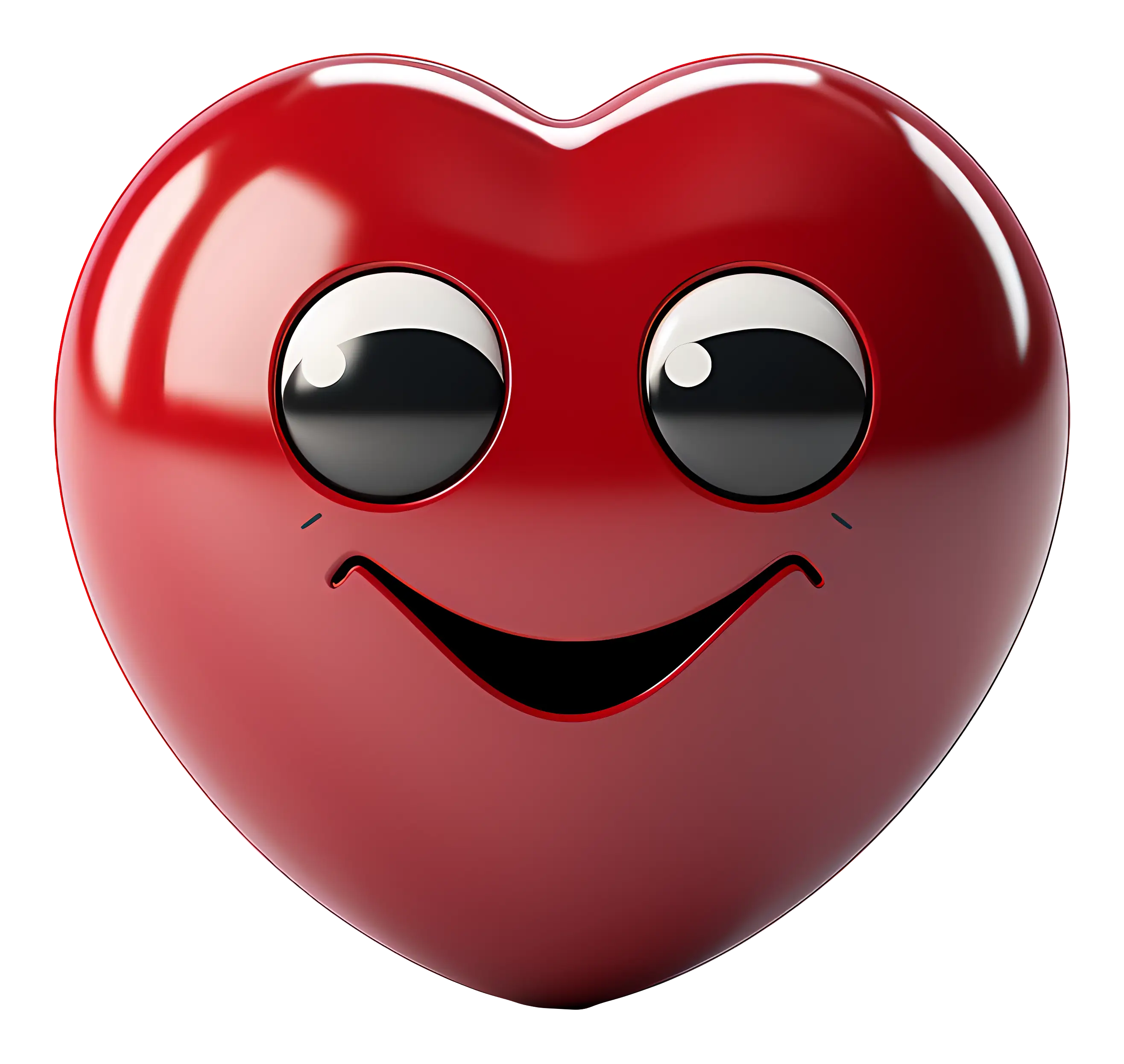 Red Smiling Heart Graphic