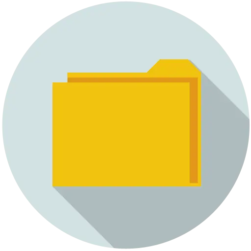 Yellow File Folder Icon Illustration