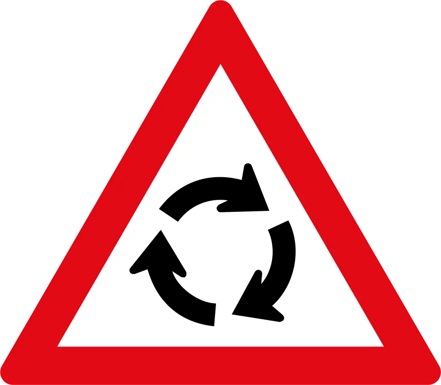 Roundabout Traffic Sign Warning