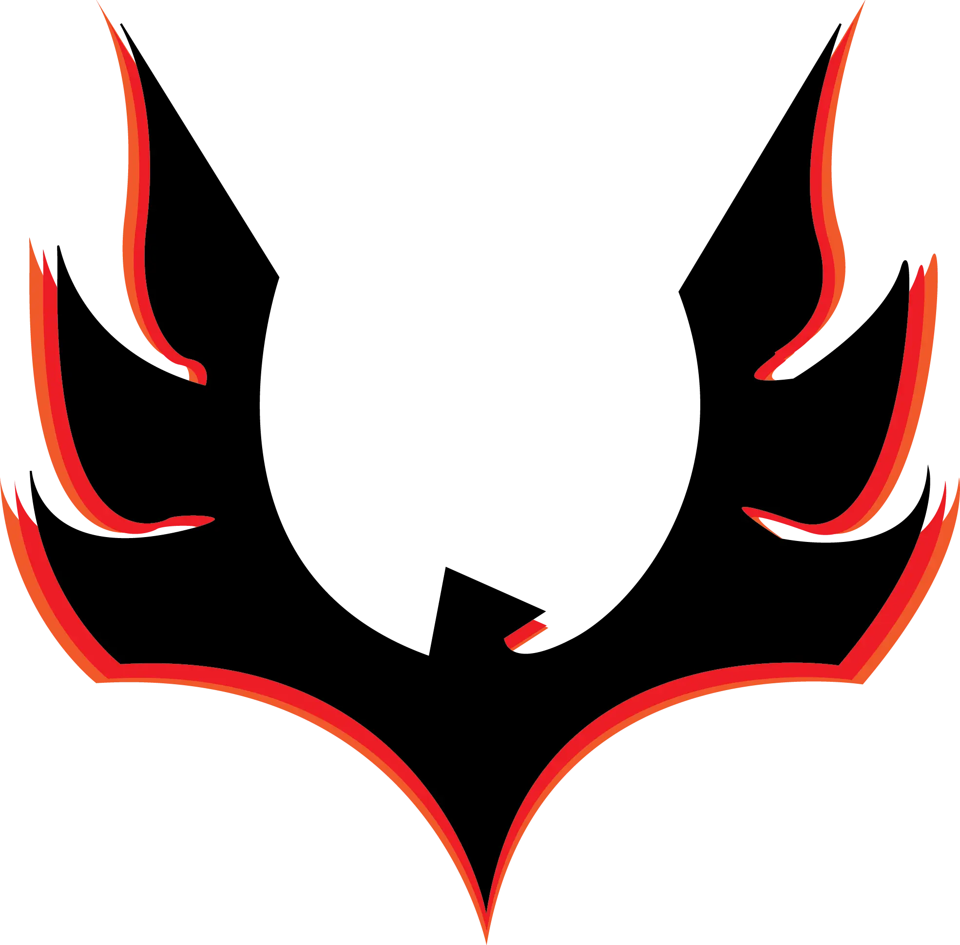 Stylish Black and Red Bird Logo
