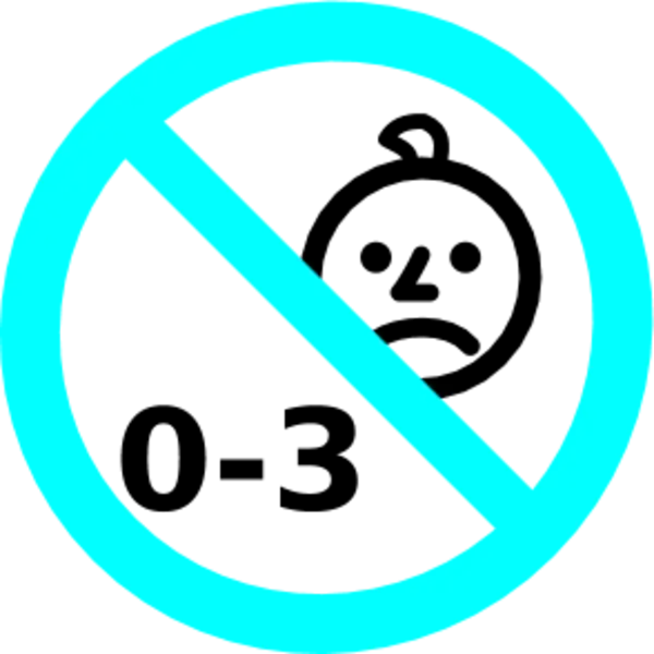 0-3 Age Warning Label for Safety