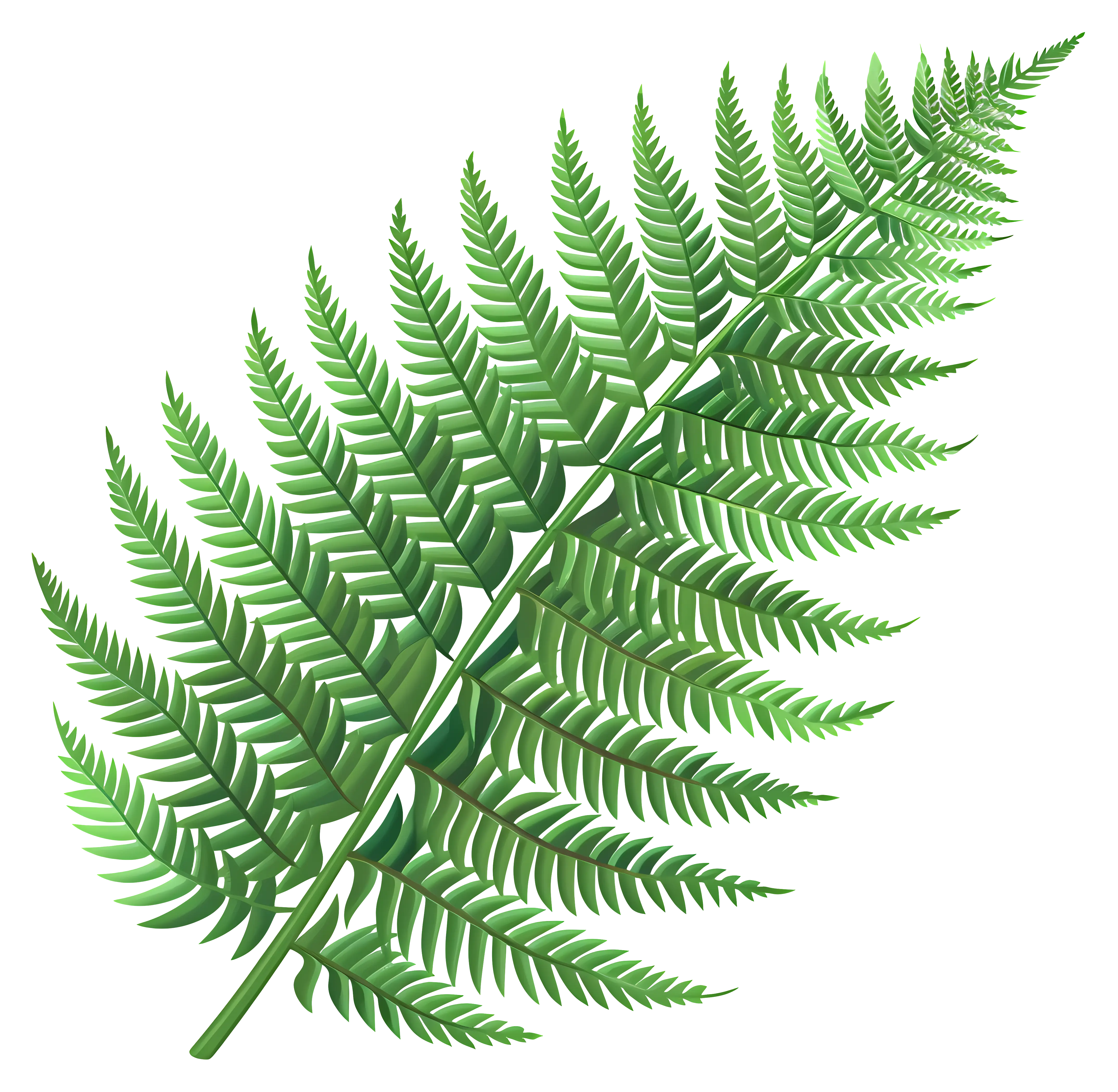 Realistic Green Fern Leaf Illustration