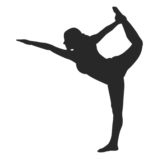 Silhouette of a Woman in Yoga Pose for Fitness Concept