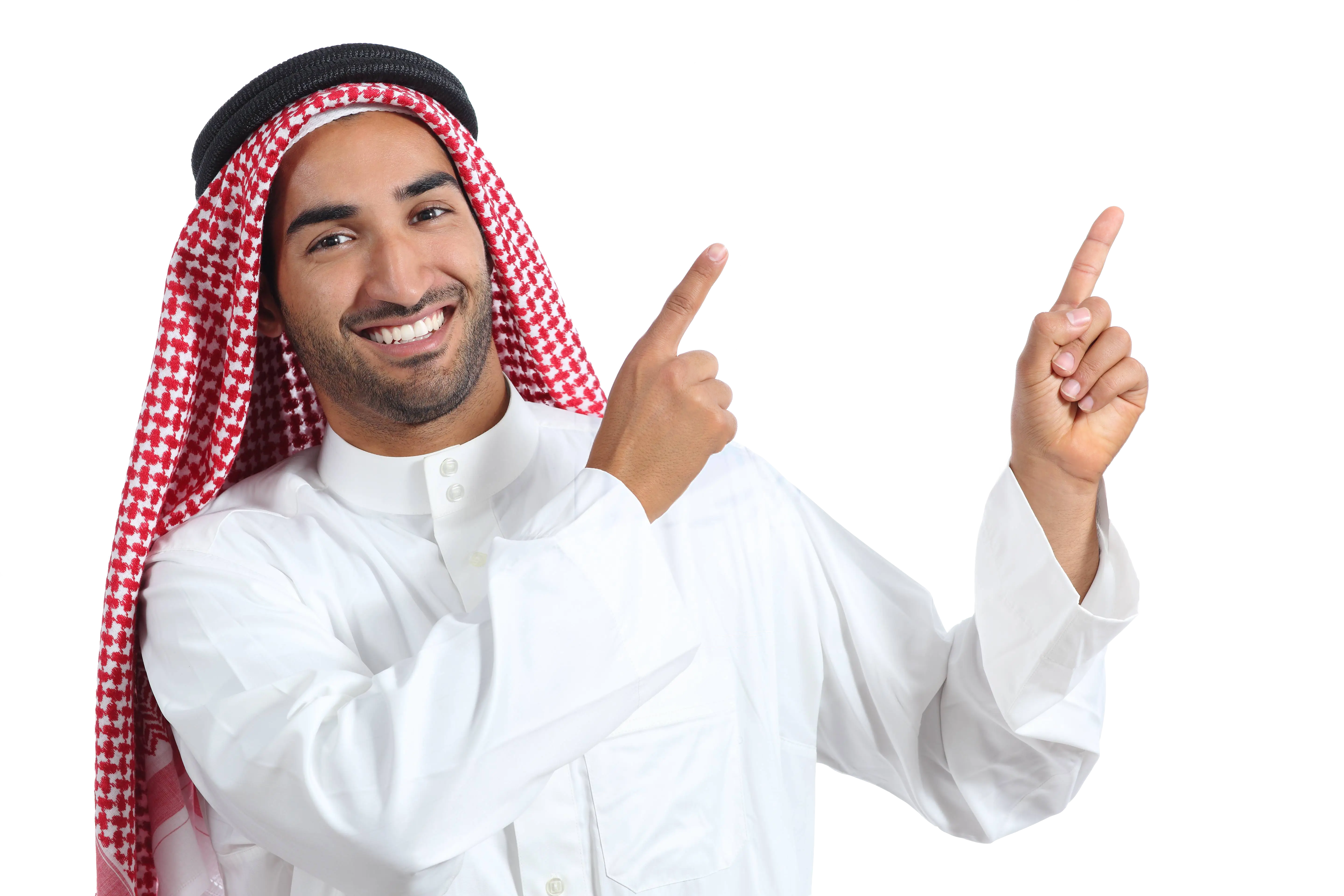 Smiling Man Pointing