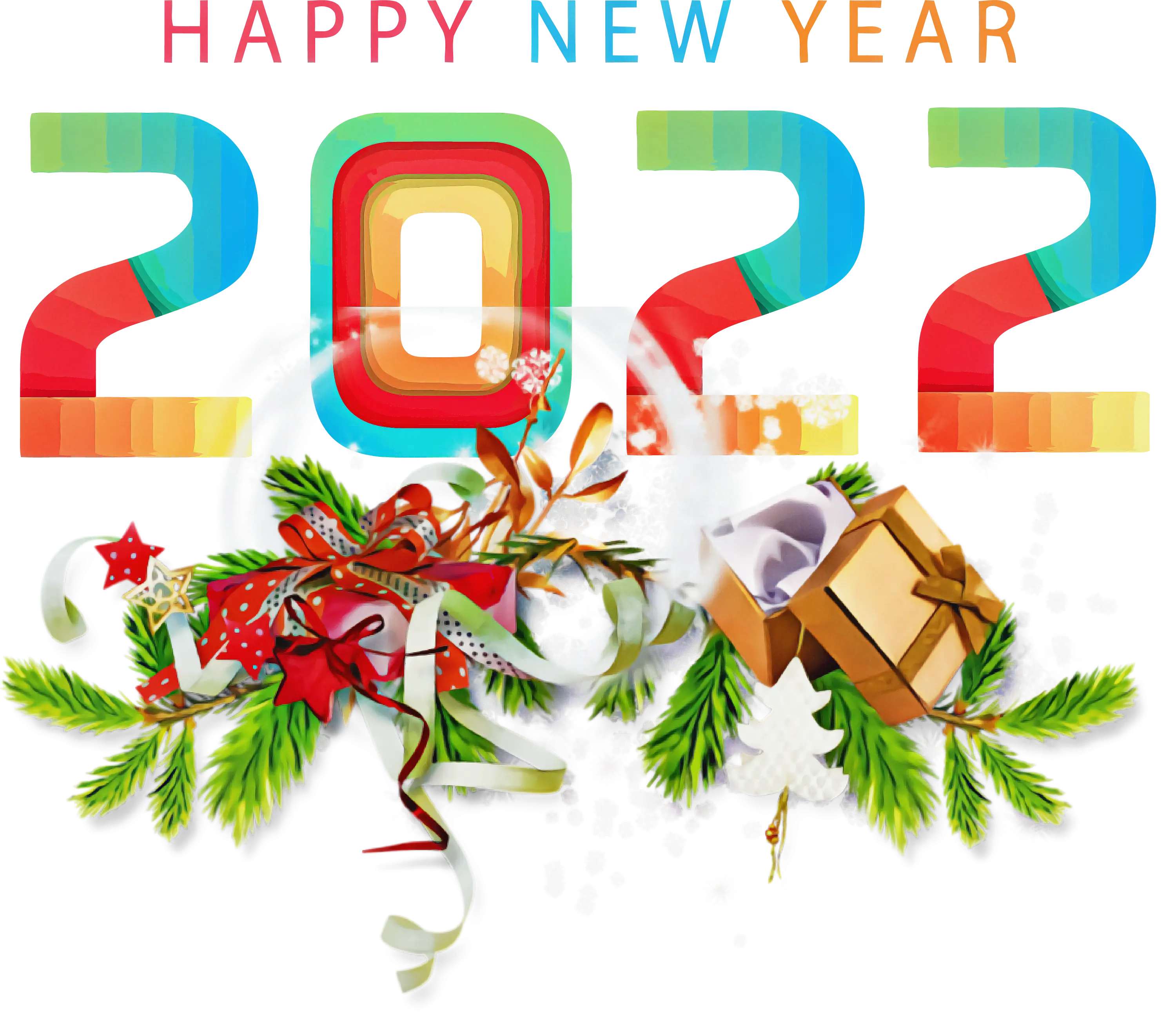 Happy New Year 2022 Gift Decorations