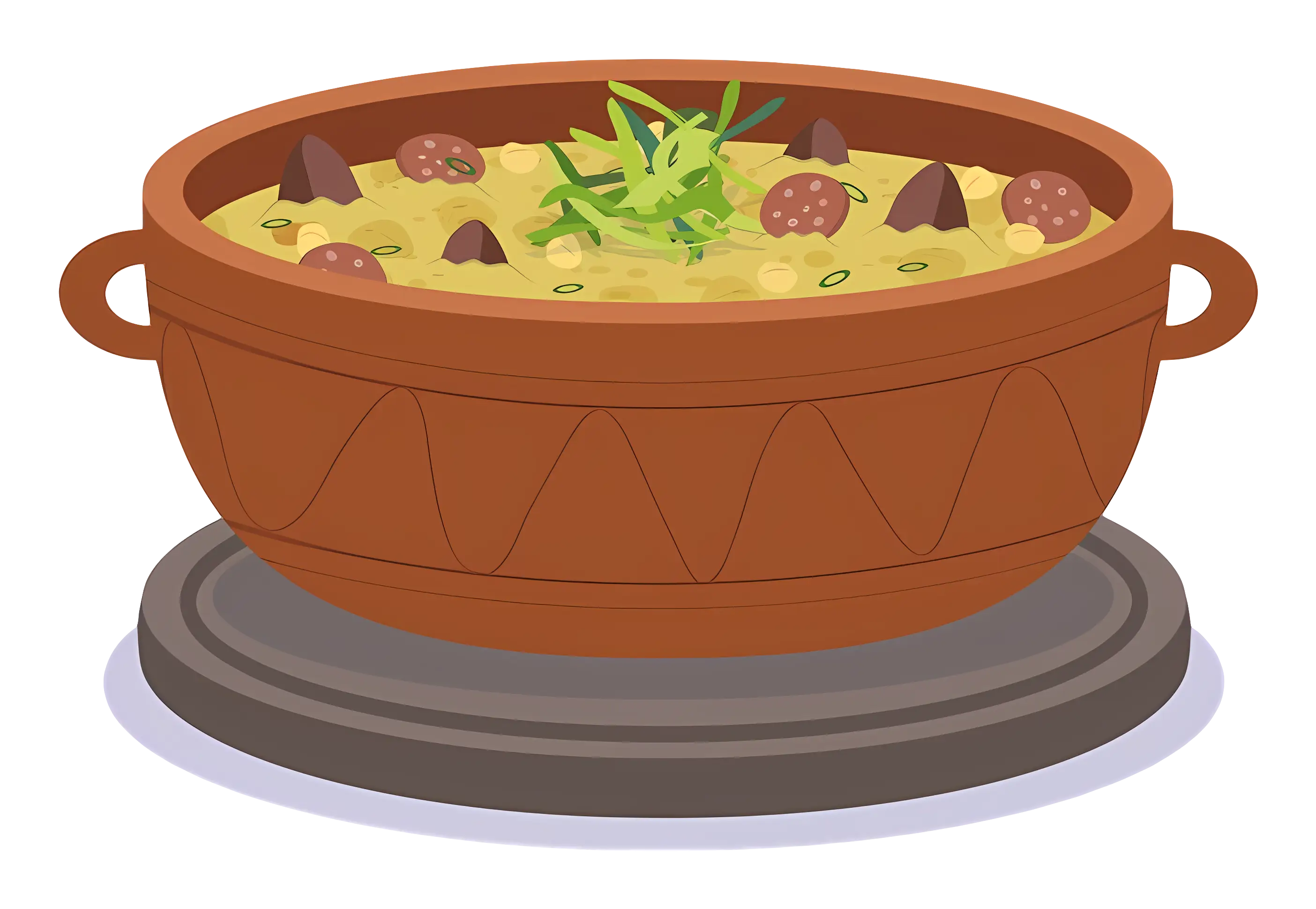 Hearty Stew in a Clay Pot