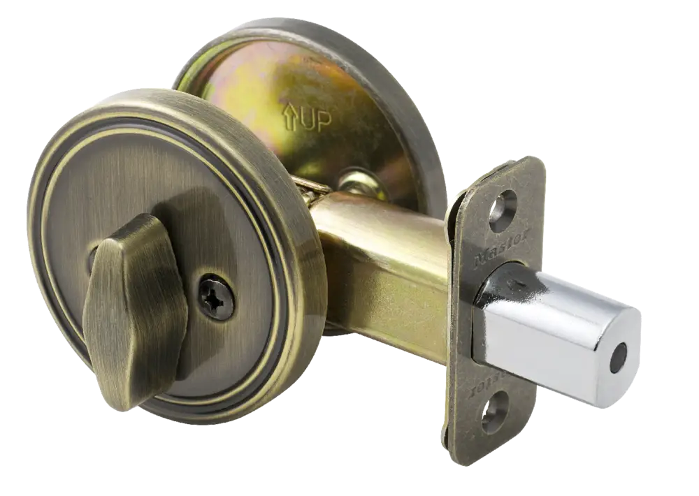 Antique Brass Deadbolt Lock for Door Security