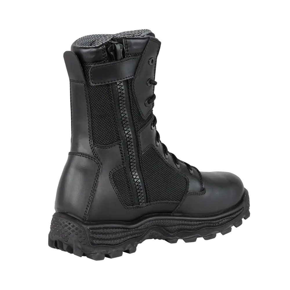 Black Tactical Military Boot with Zipper