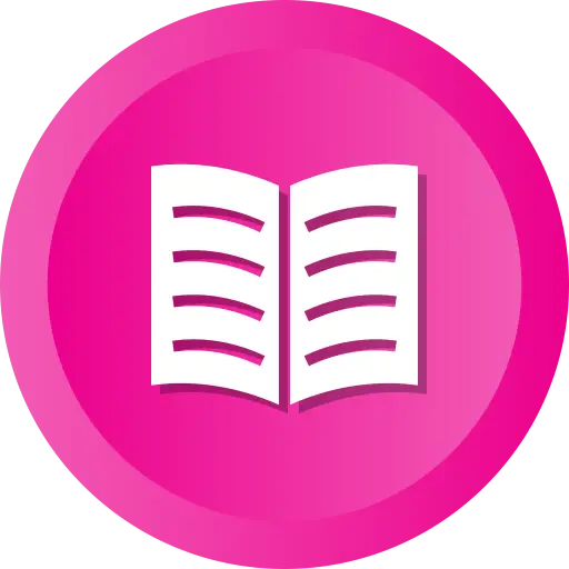 Open Book Icon in Pink