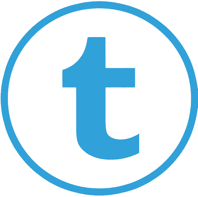Blue Lowercase T Circle Logo Design