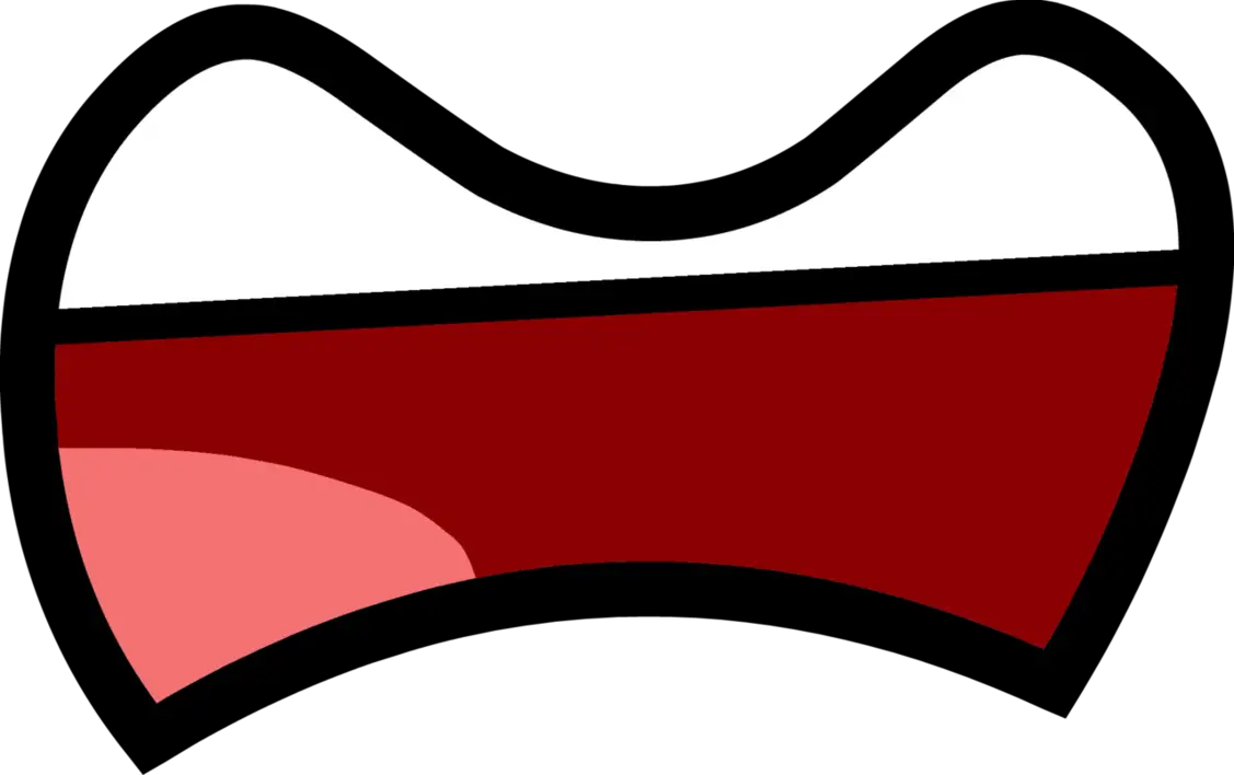 Cartoon Mouth Illustration with Teeth Exposed