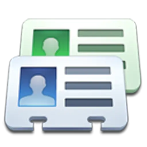 Digital Business Contact Cards Illustration